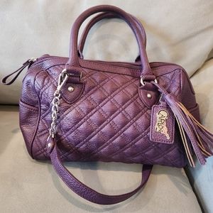 Carlos Santana Purple Leather Handbags
